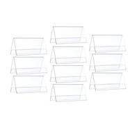 LOPUNER Plaques Nominatives de Bureau en Pet Double Face, Design Stable et Structure Robuste, Lot de 10 pour Conférences et Affichage Table