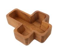 LOPUNER Plateau Forme de Croix Multifonctionnel Plateau de Service Naturel pour Fruits Snacks et Décoration de Table Porte Clés et Vintage pour Maison et Fête de Printemps