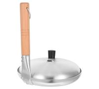 LOPUNER Poêle à Tamagoyaki Japonaise Traditionnelle Ronde en Aluminium avec Revêtement Antiadhésif et Manche en Bois, Contrôle Précis Chaleur, Cuisine Induction Parent-garçon et Filles
