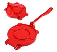 LOPUNER Presse à Tortillas en Aluminium 16,5 Cm Rouge, Machine à Tortillas Antiadhésive pour Pâte, Outil Cuisine Pratique pour Tacos, Pizzas et Pâtisseries - Ustensile Professionnel
