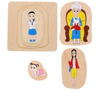 LOPUNER Puzzle Bois Multi-Couches Éducatif Cycle de Vie Modèle Corps Humain pour Garçon Fille Montessori Apprentissage Précoce