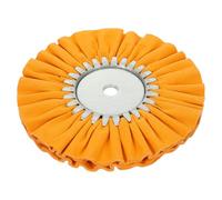 LOPUNER Roue de Polissage en Coton Orange pour Métal et Aluminium, Disque Abrasif Diamètre Moyen, Accessoire Professionnel pour Polisseuse D’angle Industriel et Kit de Polissage