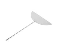 LOPUNER Spatule à Crêpes Bord Incurvé et Forme Semi-circulaire Argentée en Acier Inoxydable Couverture Large et Nettoyage Rapide, pour Pancakes et Œufs Cuisine