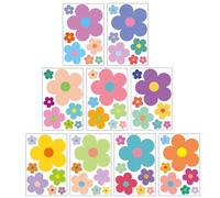 LOPUNER Stickers Muraux Fleurs en Pvc 9 Feuilles 7 Autocollants Chacune, Application Simple et Style Élégant pour Décoration Maison pour Décorer Murs de Chambre
