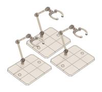 LOPUNER Support de Figurine Ajustable 3 Pièces pour Poupées Articulées, Socle Transparent Moyen, Affichage Modulable pour Collectionneurs, Présentation et Rangement de Modèles de Dessins