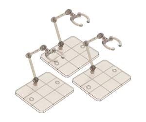 LOPUNER Support de Figurine Ajustable 3 Pièces pour Poupées Articulées, Socle Transparent Moyen, Affichage Modulable pour Collectionneurs, Présentation et Rangement de Modèles de Dessins