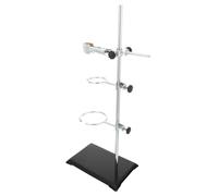 LOPUNER Support de Laboratoire en Fer Base Solide et Détachable, Kit D'équipement pour Expériences de Chimie et Physique, Accessoire Essentiel pour Laboratoire