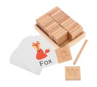 LOPUNER Tableau de Tracé des Lettres en Bois Beige pour Garçon et Filles, Éducatif Améliorant L'orthographe Compétences Cognitives, pour Apprentissage Précoce