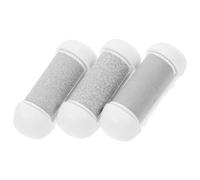 LOPUNER Têtes de Rechange en ABS et Émeri 3 Pièces pour Pédicure Rouleaux Blancs pour Lisser et Adoucir les Pieds, Usage Domestique Voyage