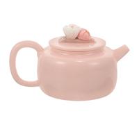 LOPUNER Théière Portable en Céramique Motif Floral Sculpté la Main, Théière Kungfu de Taille Moyenne, Service à Thé Traditionnel pour Maison, Bureau et Salon de Thé, Bouilloire