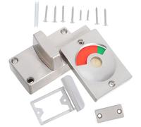 LOPUNER Verrou de Porte Indicateur Rouge et Vert en Inox pour Toilettes Publiques, Serrure Commerciale Loquet Robuste, Verrou de Cabine de Toilettes, Indicateur de Verrouillage pour Salle