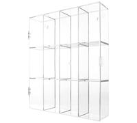 LOPUNER Vitrine Économiser et en pour Simple Acrylique Figurines Élégante 12 Compartiments, Boîte de Rangement Créative pour Organiser l'espace