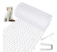 LOPYXBR Grille d'épines contre les chats - 30 x 400 cm - Tapis anti-chat avec pointes - Tapis répulsif pour chat - Blanc - Pour l'intérieur et l'extérieur - Jardin