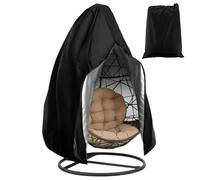 LOPYXBR Housse de protection pour fauteuil suspendu, grande taille, imperméable, en tissu Oxford 210D, avec cordon de serrage zippé, 190 x 115 cm, noir