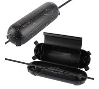 LOPYXBR Lot de 2 Boite Etanche Electrique Exterieur IP55, 21 x 7 x 7 cm - Protection extérieure - Boîte Étanche - Noir - pour Rallonge, Jardin, Outils Électriques, Décorations de Vacances