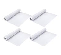 LOPYXBR Lot de 4 rouleaux de papier à dessin - 44 cm x 15 m - Blanc - Pour chevalet - Art mural - Pour croquis, dessin, papier cadeau