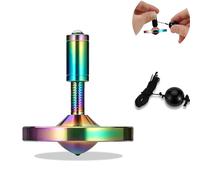 LOQATIDIS Toupie de précision en Corde, Gyroscope de Table Anti-gravité en Acier Inoxydable Haute Performance, Temps d'essorage Incroyable jusqu'à 15 Minutes (Colorée S)