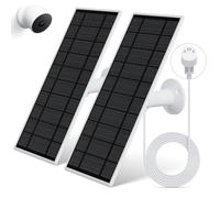 Loqdivr Lot de 2 panneaux solaires pour caméra Google Nest - Chargeur d'énergie solaire amélioré pour Google Nest Cam intérieur et extérieur (version batterie), panneaux solaires flexibles avec câble