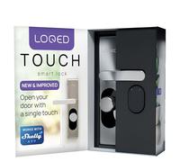 LOQED Touch Smart Lock Argenté - Serrure connectée à cylindre européen, Accès sans clé au toucher ou PIN, avec Shelly App, EN1303, EN 15684 et SKG 3 étoiles, Compativle Alexa, Google Home