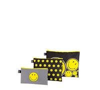 LOQI Artist Smiley Spiral, Dots, Spots Zip Pockets Porte-Carte d'identité, 32 cm, Multicolore (Multicolour)