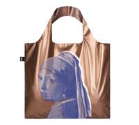 LOQI JOHANNES VERMEER Girl with a Pearl Earring Rose Gold Metallic Bag