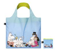 LOQI Moomin Family Collapsible Tote Bag, Large, Multicolor, Water Resistant, Adu