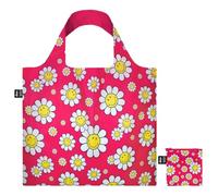 LOQI Smiley Flowers Sac recy ramboise, framboise