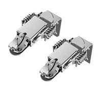 Loquet à bascule, Collier de serrage à bascule 90°/180° en acier inoxydable 304 argenté (lot de 2) for boîte à outils, coffre ou valise