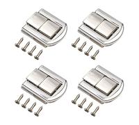 Loquet à bascule, loquet à bascule à ressort, moraillon robuste, loquet à bascule(Silver Tone)