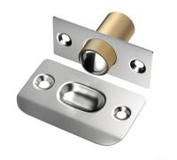 Loquet à billes pour portes de placard intérieures à ressort réglable en acier inoxydable Design discret Loquet invisible en laiton robuste pour porte de placard Noir (pare-choc x 1)