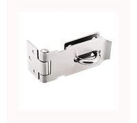 Loquet à cadenas en Acier Inoxydable, Loquet Robuste et Agrafe avec Vis, Fermoir de Porte, Verrou de Portail, Abri de Jardin, Cadenas pour Porte, Fenêtre, Armoire, Cage pour Animal Domestique (Petit)