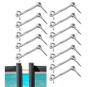Loquet à Crémone Porte | 12 Pièces en Acier Inoxydable - Quincaillerie d'Intimité à Ressort pour Extérieur Porte de Piscine Grillage Hangar Grange