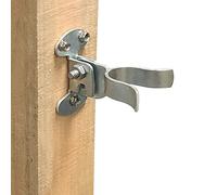 Loquet à fourche à dos plat de 3,5 cm - Fixation murale - Loquet de portail avec vis ou boulon de tire-fond pour cadres de portail - Se monte facilement sur un poteau de portail en bois ou un mur