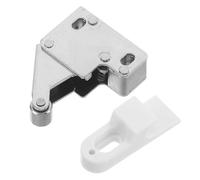 Loquet à Galet de Porte D'armoire en Acier Inoxydable Argenté | Mécanisme à Poussée, Rebond Automatique, Usage Polyvalent, pour Portes de Placard et Armoires
