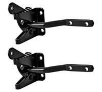 Loquet à glissière, serrure à pêne de porte, serrure de porte coulissante à boulon, 2 pcs verrou de porte à levier automatique serrure de porte de clôture for clôture en bois loquets de porte en acier