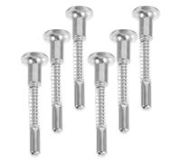 Loquet à Piston à Ressort Argenté en Fer Mini 6 Pièces | Structure Simple, Résistant à L’usure Vieillissement, Installation Facile, pour Écran de Fenêtre