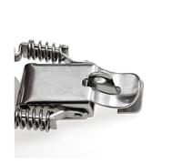 Loquet à ressort en acier inoxydable, Loquets à bascule à ressort à 90 degrés en acier inoxydable 304 argenté 59-75 mm, 2 pièces(B,75mm)