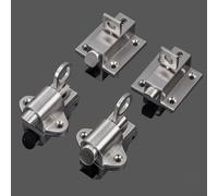 Loquet à ressort, verrou à boulon de verrouillage plus rapide en acier inoxydable robuste pour porte d'abri de jardin, portail ou hayon, remorque, garage, argenté (carré (UP))