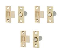 Loquet à rouleau réglable à ressort pour portes intérieures | Laiton plaqué | Lot de 3