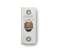 Loquet à rouleau réglable - Loquet de porte avec rouleau en laiton massif - Nickel satiné