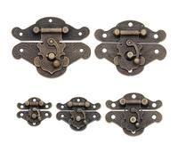 Loquet antique en alliage de zinc pour boîte à bijoux vintage en bois, boîte à outils et valise, serrure rétro de style bronze, profondeur de 1,5 cm (taille M)