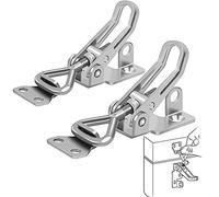 Loquet Bascule Acier Inoxydable, 2 Pièces Loquet à Bascule Métal, Fermeture Levier, Pas de Rouille, Fixation Solide, Pince Loquet Loquet Bascule, pour Fixation et Serrage des Valises d'Armoires Porte