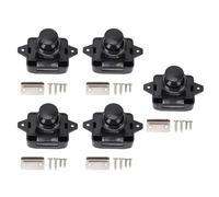 Loquet Bouton Poussoir Pour Porte De Placard, Serrure En Alliage De Zinc, Compatible Portes Épaisseur 15-18mm - Mécanisme Sécurisé, Design Élégant, Idéal Bateaux Et Camping - C (Noire)