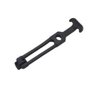 Loquet capot noir poignée T - Loquets poignée en caoutchouc avec supports de montage, mécanisme de de sécurité pour fermeture sécurisée, serrure d'armoire multifonction avec construction