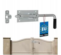 KOTARBAU® Verrou de porte de garage galvanisé argenté avec poignée en caoutchouc 320 mm