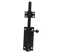 Loquet Coulissant Noir en Acier Inoxydable 304, Verrouillable 8 Pouces | Gâche et Passage pour Cadenas, Montage en Surface, Finition Résistante aux Intempéries, Portes Intérieures et Extérieures