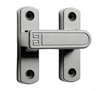 Loquet coulissant pour portes d'armoire, fenêtres et portes avec goujon réglable pour un ajustement sûr (gris)