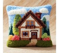 Loquet Crochet Kit Complet Housse de Coussin,Maison de dessin animé