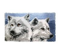 Loquet Crochet Kits Tapis Broderie Point De Croix Canapé Coussin Tapis En Peluche Tapis De Sol Kit De Broderie DIY Tapis Faire La Décoration Intérieure 50x38 cm