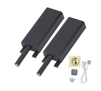 Loquet d'armoire à fermeture magnétique 2 ensembles de loquets de porte à poussée magnétiques électriques automatiques intelligents à ressort fort pour quincaillerie de porte (Grise)